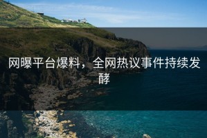 网曝平台爆料，全网热议事件持续发酵