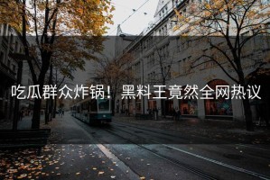 吃瓜群众炸锅！黑料王竟然全网热议