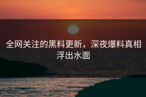 全网关注的黑料更新，深夜爆料真相浮出水面