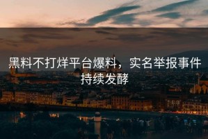 黑料不打烊平台爆料，实名举报事件持续发酵
