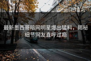 最新墨西哥暗网明星爆出猛料，揭秘细节网友直呼过瘾