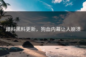 爆料黑料更新，狗血内幕让人崩溃