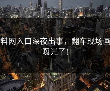 黑料网入口深夜出事，翻车现场画面曝光了！