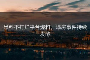 黑料不打烊平台爆料，塌房事件持续发酵