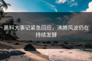 黑料大事记紧急回应，沸腾风波仍在持续发酵